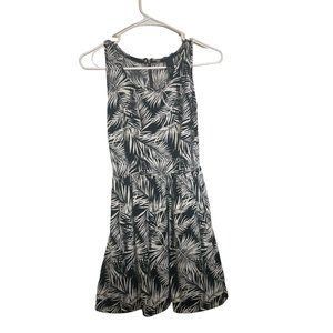 Short Black and White tropical dress